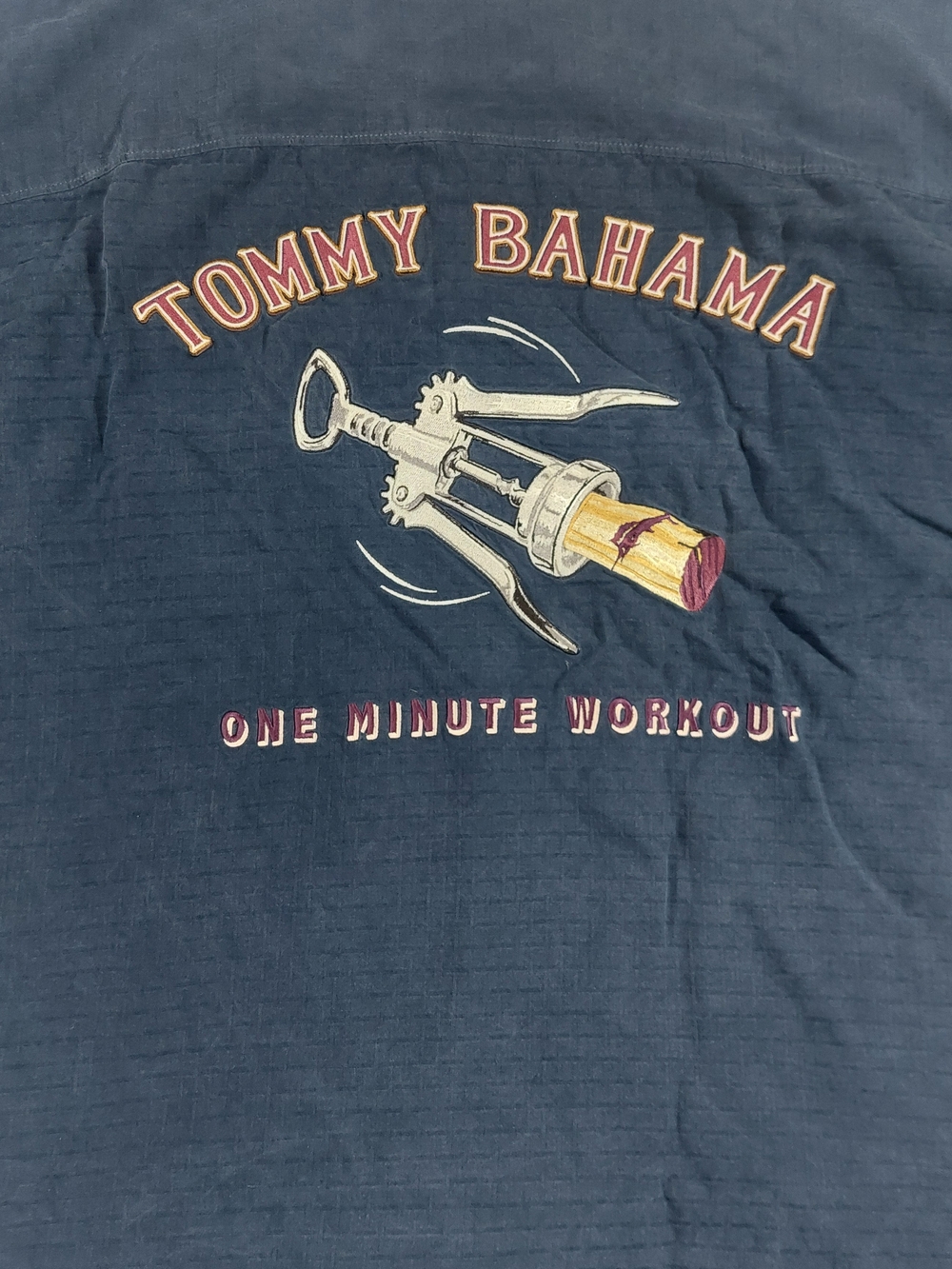 Tommy Bahama Navy Graphic Short-Sleeve Tee with Corkscrew Motif